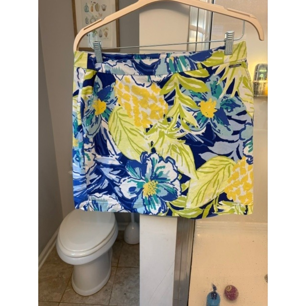 Rafaella Women's Golf Skort Large Tropical Floral Built In Shorts Tennis‎ Resort